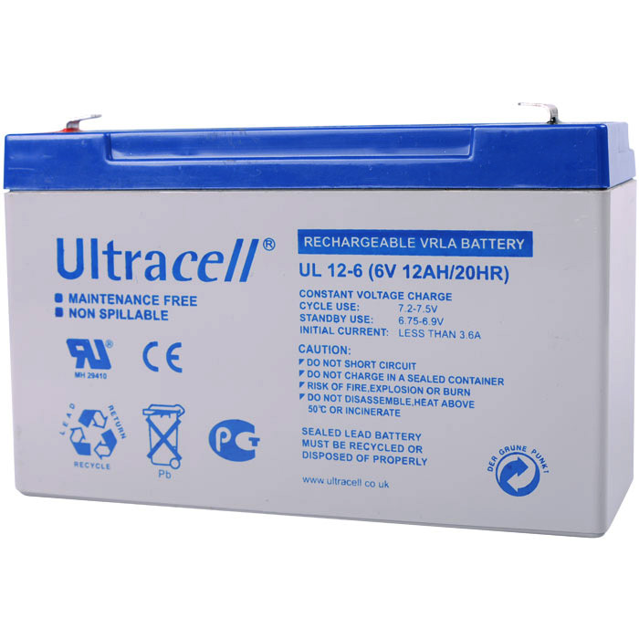 ULTRACELL 6V 12AH  , 6V 12Ah    :  - : 15.1 cm  - : 5.1 cm  - : 9,4 cm  -  Termina