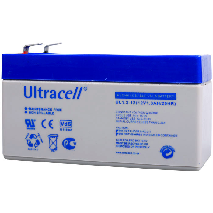 ULTRACELL 12V 1.3AH   12V 1.3Ah    :  - : 9,7 cm  - : 4,5 cm  - : 5,7 cm  -  Termi