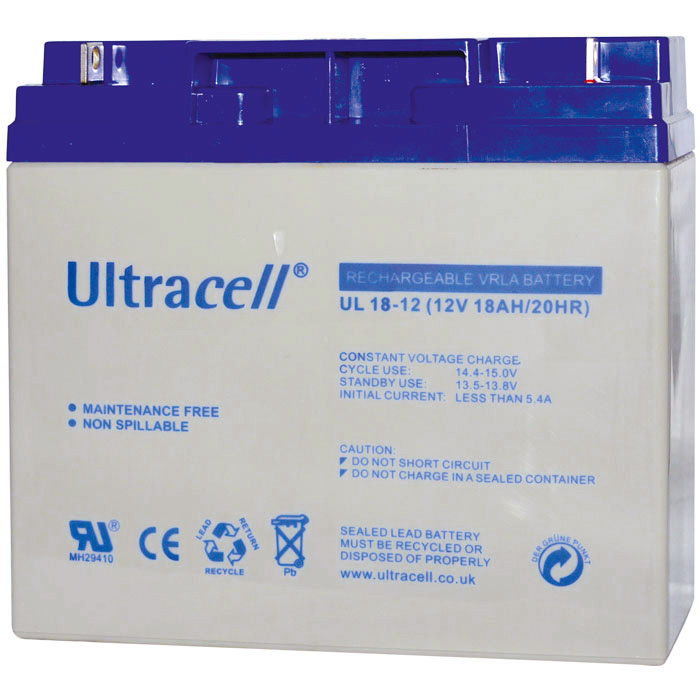 ULTRACELL 12V 18AH   12V 18Ah    :  - : 18,15 cm  - : 7,7 cm  - : 16,75 cm  -  Ter