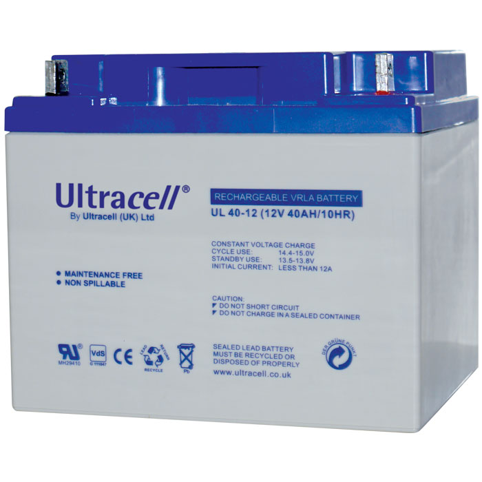 ULTRACELL 12V 40AH   12V 40Ah    :  - : 197mm  - : 165mm  - : 170mm  -  Terminal: