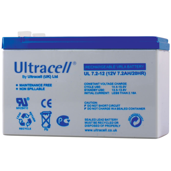 ULTRACELL 12V 7.2AH F1   12V 7.2Ah    :  - : 151mm  - : 65mm  - : 93.5mm  -  Termi