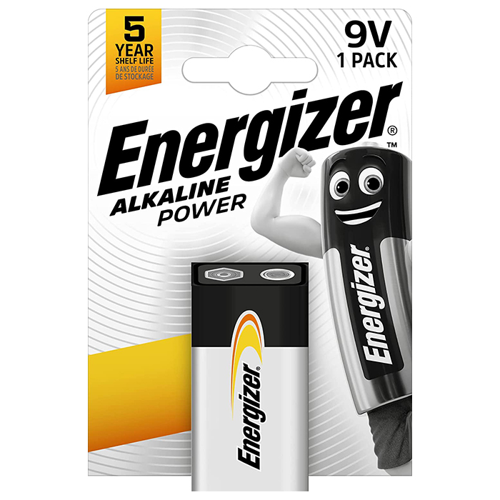 ENERG. 9V-9B-6LR61 ALKALINE POWER   Energizer Alkaline Power 6LR61, 9V  blister. (  Energizer