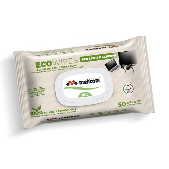 MELICONI ECO WIPES FOR SCREENS Καθαριστικά μαντηλάκια για φακούς φωτογραφικών μηχανών και οθόνες, σε συσκευασία 50 τεμαχίων. (Κα MELICONI ECO WIPES FOR SCREENS Καθαριστικά μαντηλάκια για φακούς φωτογραφικών μηχανών και οθόνες, σε συσκευασία 50 τεμαχίων. (Κα