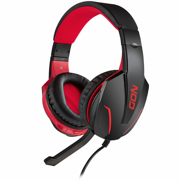 NOD GROUND POUNDER GAMING HEADSET, BLACK WITH RED LED (Gaming headset με ρυθμιζόμενο σε κλίση μ...) NOD GROUND POUNDER GAMING HEADSET, BLACK WITH RED LED (Gaming headset με ρυθμιζόμενο σε κλίση μ...)