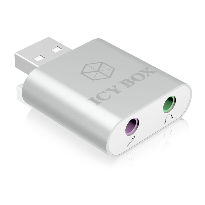 ICY BOX IB-AC527 USB 2.0 to Audio/Mic jack Adapter, black / 70573 (Εξωτερική κάρτα ήχου USB 20, με περίβλημ...) ICY BOX IB-AC527 USB 2.0 to Audio/Mic jack Adapter, black / 70573 (Εξωτερική κάρτα ήχου USB 20, με περίβλημ...)