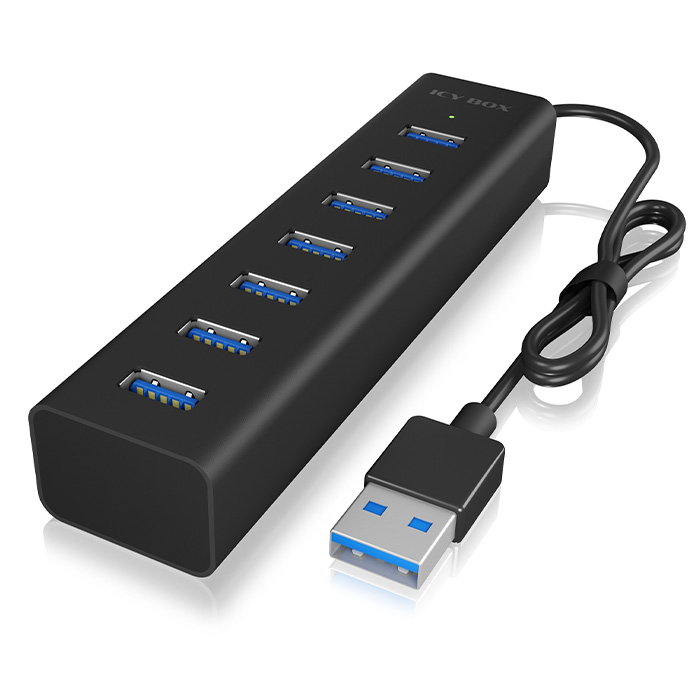 ICY BOX IB-HUB1700-U3 USB 3.0 Hub ,   7x  Type-A,   . (USB 30 Hub ,  7  T