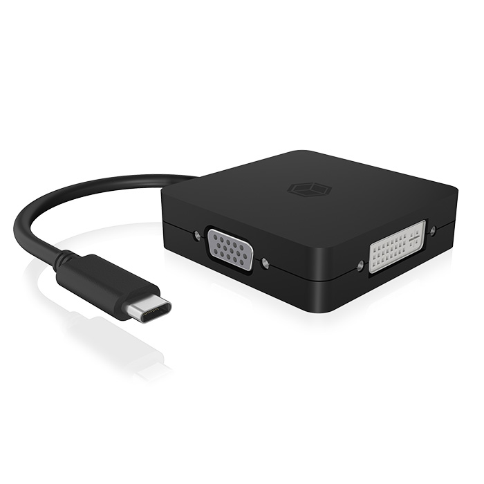 ICY BOX IB-DK1104-C    USB Type-C  DisplayPort, HDMI, DVI-D  VGA,    0.15m. ( 