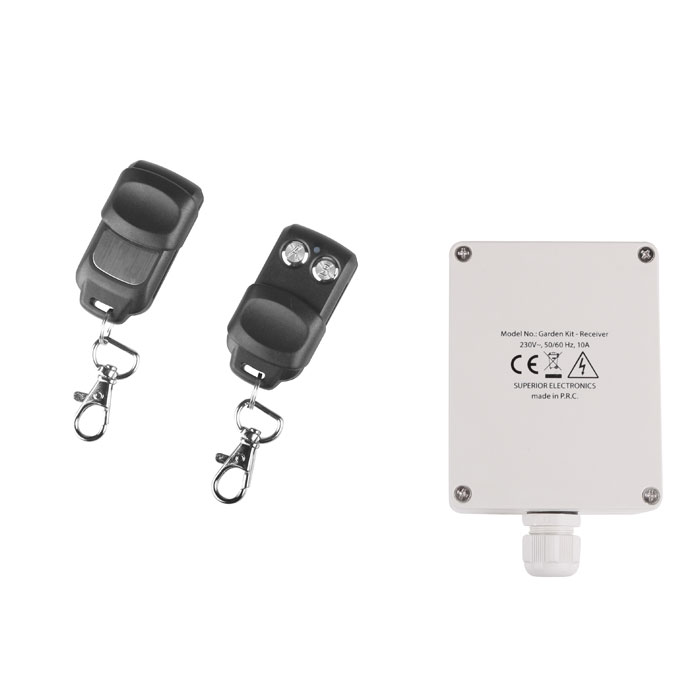 SUPERIOR GARDEN KIT RECEIVER WITH 2 REMOTE 433,92MHz (Garden Κit ασύρματου τηλεχειρισμού με δέ...) SUPERIOR GARDEN KIT RECEIVER WITH 2 REMOTE 433,92MHz (Garden Κit ασύρματου τηλεχειρισμού με δέ...)