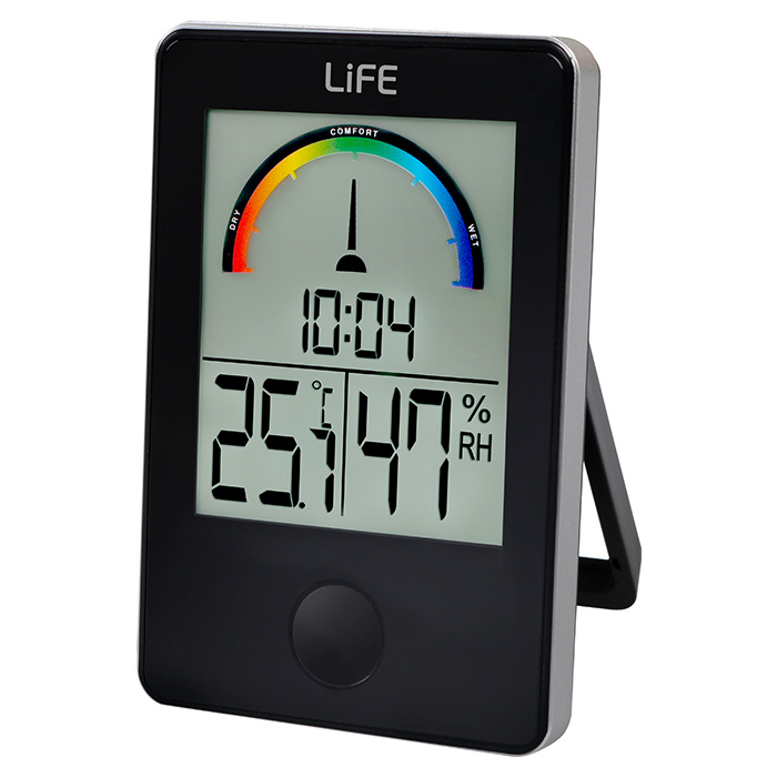 LIFE iTEMP BLACK THERMOMETER/HYGROMETER WITH CLOCK (Ψηφιακό θερμόμετρο / υγρόμετρο εσωτερικο...) LIFE iTEMP BLACK THERMOMETER/HYGROMETER WITH CLOCK (Ψηφιακό θερμόμετρο / υγρόμετρο εσωτερικο...)
