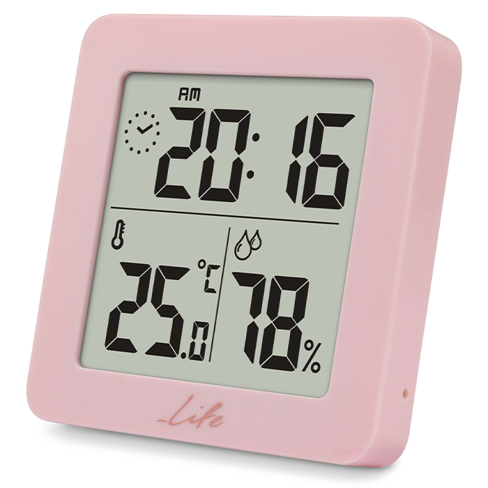 LIFE PRINCESS HYGROMETER & THERMOMETER WITH CLOCK PINK COLOR (Ψηφιακό θερμόμετρο και υγρόμετρο εσωτερι...) LIFE PRINCESS HYGROMETER & THERMOMETER WITH CLOCK PINK COLOR (Ψηφιακό θερμόμετρο και υγρόμετρο εσωτερι...)