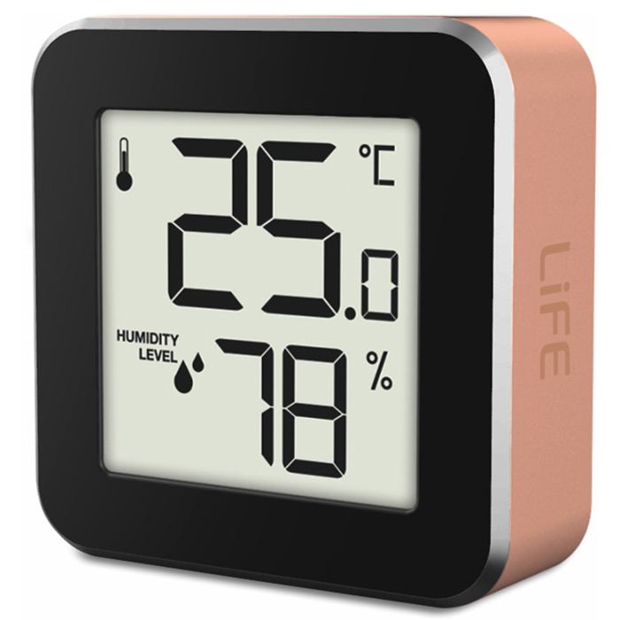 LIFE ALU MINI ROSE GOLD HYGROMETER & THERMOMETER (    ...)