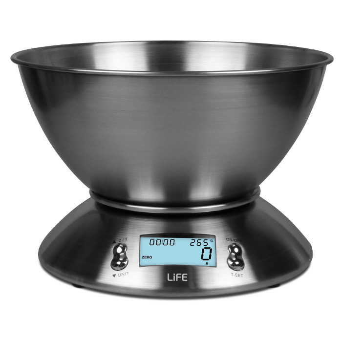 LIFE Mise En Place DIGITAL KITCHEN SCALE WITH BOWL (Ανοξείδωτη ψηφιακή ζυγαριά κουζίνας με α...) LIFE Mise En Place DIGITAL KITCHEN SCALE WITH BOWL (Ανοξείδωτη ψηφιακή ζυγαριά κουζίνας με α...)