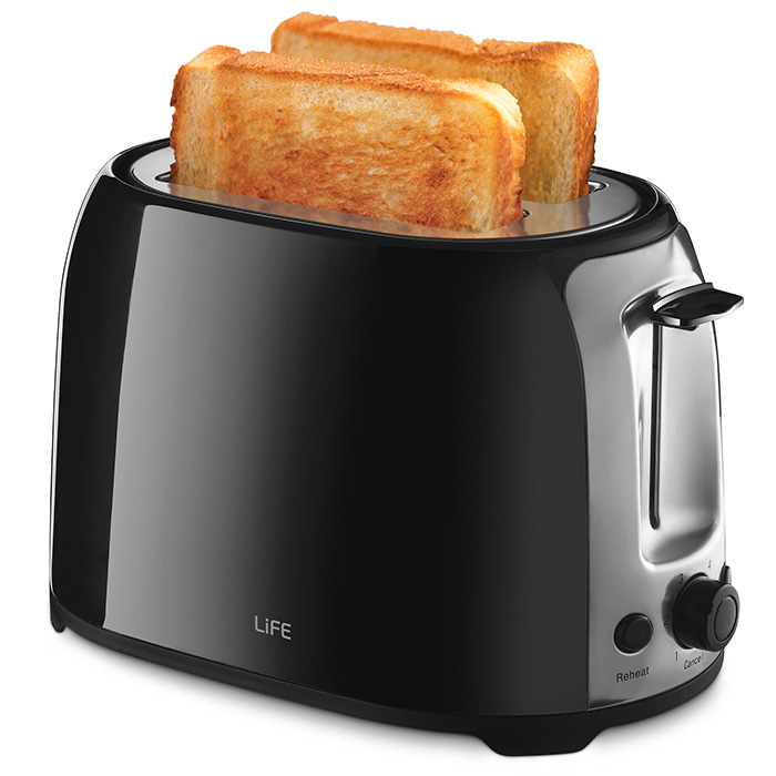 LIFE CRISPY BLACK COLOR ΑΥΤΟΜΑΤΗ ΦΡΥΓΑΝΙΕΡΑ, 750W (Αυτόματη φρυγανιέρα, 750W) LIFE CRISPY BLACK COLOR ΑΥΤΟΜΑΤΗ ΦΡΥΓΑΝΙΕΡΑ, 750W (Αυτόματη φρυγανιέρα, 750W)