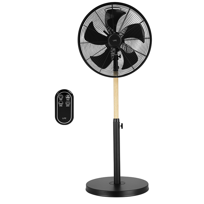 LIFE Alize Wood - Black color stand fan with remote control (Premium design μεταλλικός ανεμιστήρας ορ...) LIFE Alize Wood - Black color stand fan with remote control (Premium design μεταλλικός ανεμιστήρας ορ...)