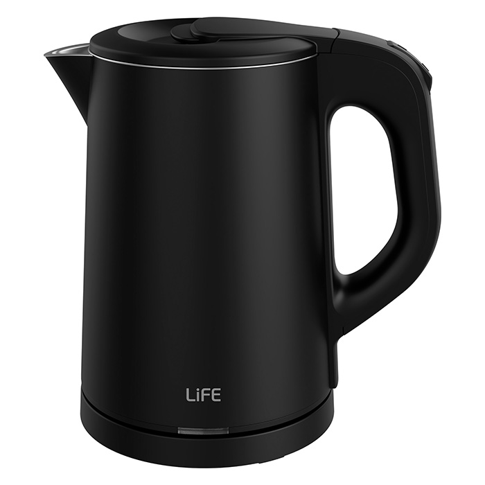LIFE ESSENTIAL 0.8L DOUBLE WALL ELECTRIC KETTLE, BLACK COLOR (Bραστήρας 08L, 1360W) LIFE ESSENTIAL 0.8L DOUBLE WALL ELECTRIC KETTLE, BLACK COLOR (Bραστήρας 08L, 1360W)