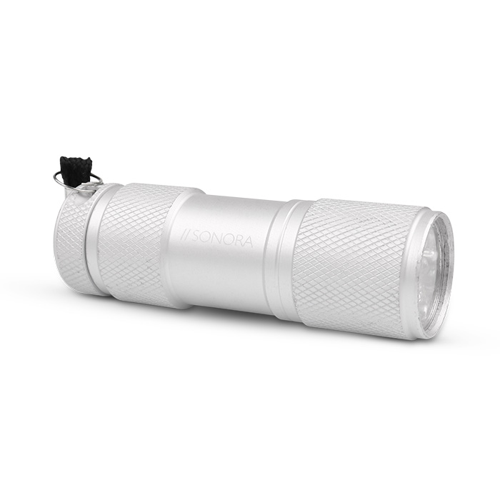 SONORA SILVER VERTEX 9 LEDS 30LUMENS FLASHLIGHT SILVER COLOR ( mini  LED 30 lm  ...)