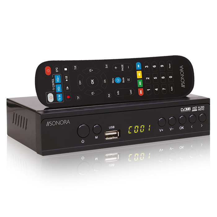 SONORA DVB-T2 H265 DIGITAL SET-TOP BOX + 2IN1 REMOTE CONTROL (Επίγειος ψηφιακός δέκτης MPEG-4 / H265 /...) SONORA DVB-T2 H265 DIGITAL SET-TOP BOX + 2IN1 REMOTE CONTROL (Επίγειος ψηφιακός δέκτης MPEG-4 / H265 /...)