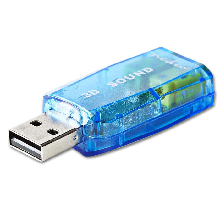 NEDIS USCR10051BU Sound Card, 3D sound 5.1, USB 2.0, Double 3.5 mm Connector (Εξωτερική κάρτα ήχου USB 20) NEDIS USCR10051BU Sound Card, 3D sound 5.1, USB 2.0, Double 3.5 mm Connector (Εξωτερική κάρτα ήχου USB 20)