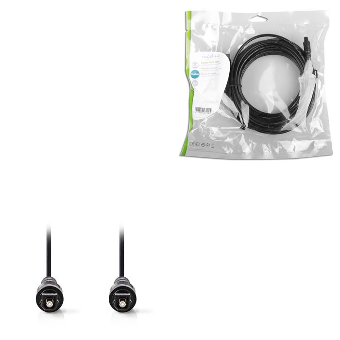 NEDIS CAGP25000BK100 Optical Audio Cable, TosLink Male - TosLink Male, 10m, Blac (Καλώδιο οπτικής ίνας, TosLink αρσ) NEDIS CAGP25000BK100 Optical Audio Cable, TosLink Male - TosLink Male, 10m, Blac (Καλώδιο οπτικής ίνας, TosLink αρσ)