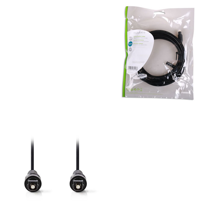NEDIS CAGP25000BK50 Optical Audio Cable, TosLink Male - TosLink Male, 5m, Black (Kαλώδιο οπτικής ίνας, TosLink αρσ) NEDIS CAGP25000BK50 Optical Audio Cable, TosLink Male - TosLink Male, 5m, Black (Kαλώδιο οπτικής ίνας, TosLink αρσ)