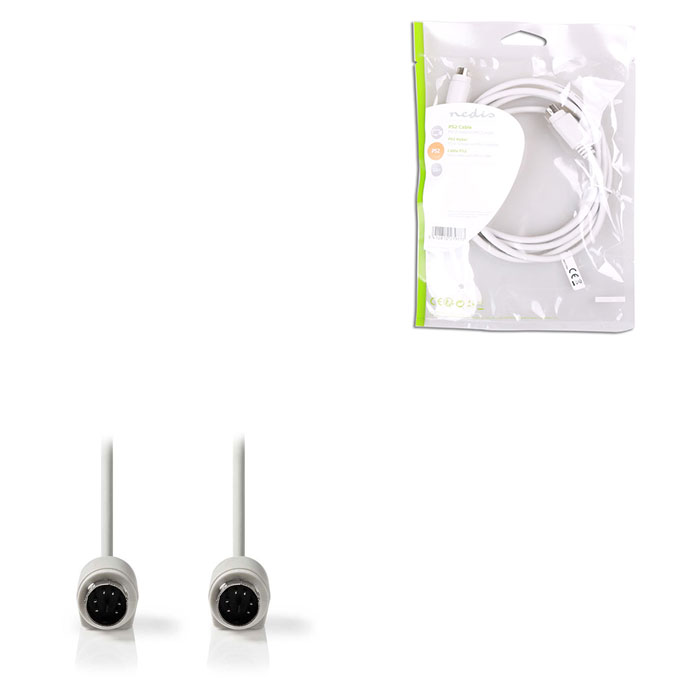 NEDIS CCGP51000IV20 PS2 Cable PS/2 Male - PS/2 Male 2.0m Ivory (Καλώδιο PS2 αρσ) NEDIS CCGP51000IV20 PS2 Cable PS/2 Male - PS/2 Male 2.0m Ivory (Καλώδιο PS2 αρσ)