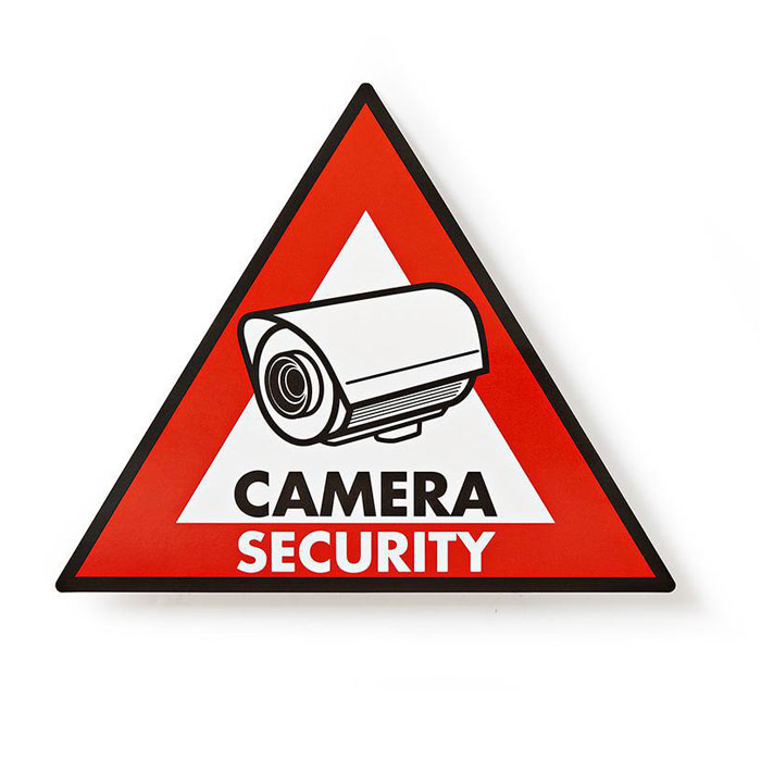 NEDIS STCKWC105 Warning Sticker Camera Security symbol Set of 5 pieces (Αυτοκόλλητο CAMERA SECURITY 148x123mm) NEDIS STCKWC105 Warning Sticker Camera Security symbol Set of 5 pieces (Αυτοκόλλητο CAMERA SECURITY 148x123mm)