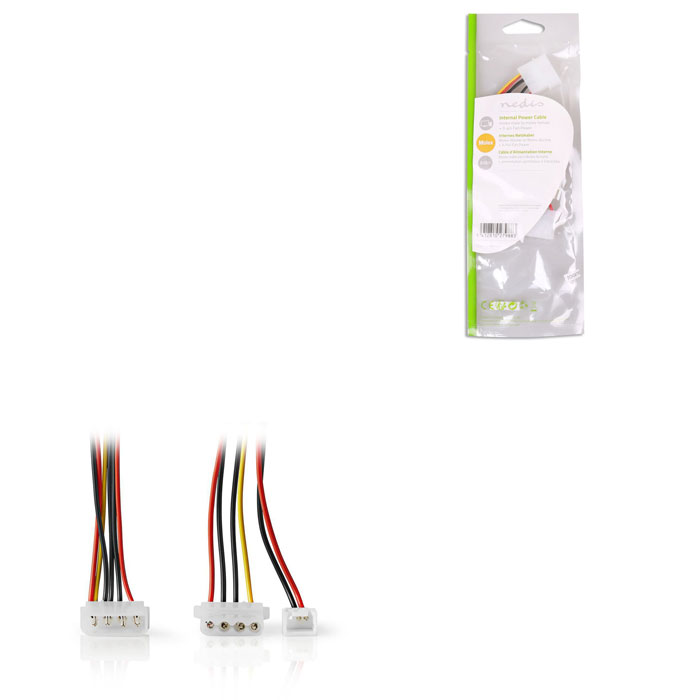 NEDIS CCGP74030VA015 Internal Power Cable Molex Male-Molex Female+3-pin Fan Powe (-  Molex )