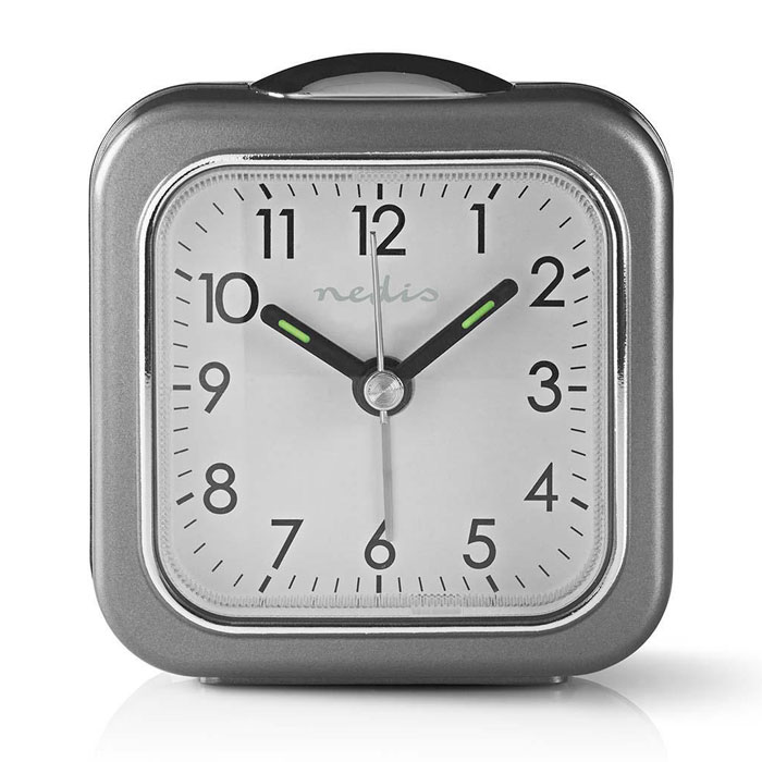 NEDIS CLDK005GY Analogue Desk Alarm Clock Light Grey (Επιτραπέζιο αναλογικό ρολόι-ξυπνητήρι ) NEDIS CLDK005GY Analogue Desk Alarm Clock Light Grey (Επιτραπέζιο αναλογικό ρολόι-ξυπνητήρι )