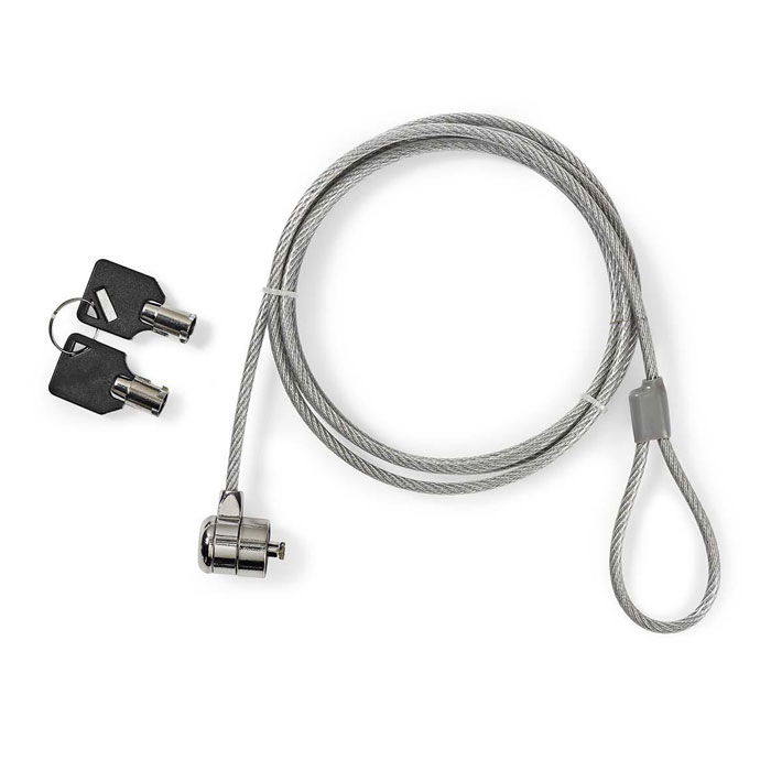 NEDIS NBLKK1002ME Notebook Lock Key 1.8m Silver (Universal κλειδαριά για laptop με κλειδι...) NEDIS NBLKK1002ME Notebook Lock Key 1.8m Silver (Universal κλειδαριά για laptop με κλειδι...)