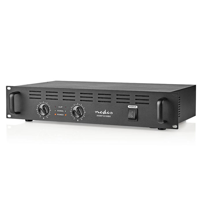 NEDIS AAMP16100BK PA Amplifier 2x 120 W 19" (Ημιεπαγγελματικός ενισχυτής PA, 2x 60W) NEDIS AAMP16100BK PA Amplifier 2x 120 W 19" (Ημιεπαγγελματικός ενισχυτής PA, 2x 60W)