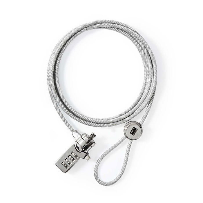 NEDIS NBLKD100ME Notebook Lock Digit 1.8 m Silver (Universal κλειδαριά για Η/Υ με συνδυασμό...) NEDIS NBLKD100ME Notebook Lock Digit 1.8 m Silver (Universal κλειδαριά για Η/Υ με συνδυασμό...)