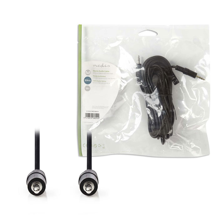 NEDIS CAGP22000BK50   3,5mm . Stereo - 3,5mm . Stereo, 5m. (  3,5mm )
