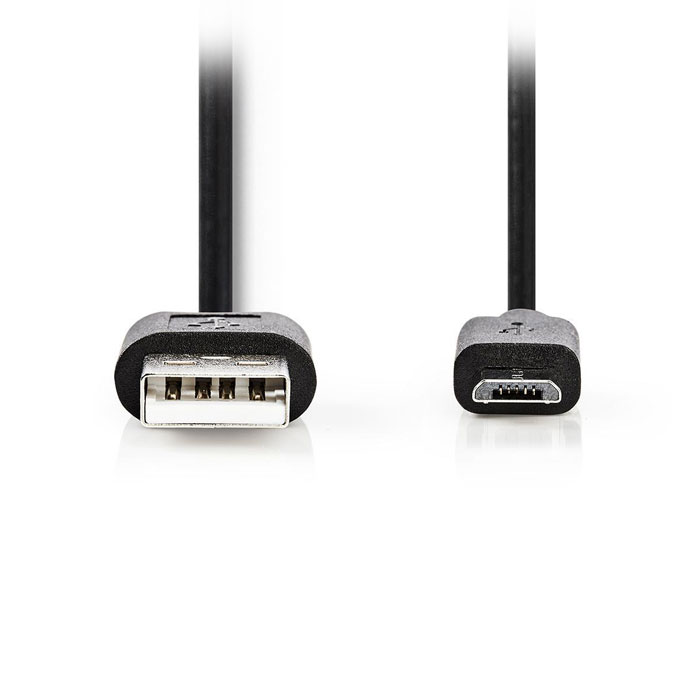 NEDIS CCGT60500BK20  USB High-Speed  . - micro B USB ., 2.0m. ( USB High-Speed  )