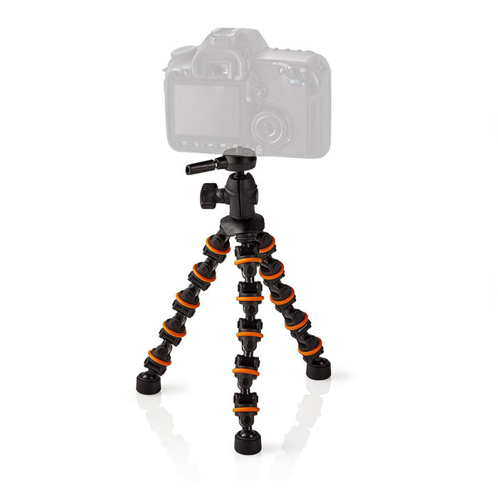 NEDIS GPOD3200BK Mini Tripod Max 1 kg 26.0 cm Flexible Black/Orange (Μίνι επιτραπέζιο τρίποδο με εύκαμπτα πόδ...) NEDIS GPOD3200BK Mini Tripod Max 1 kg 26.0 cm Flexible Black/Orange (Μίνι επιτραπέζιο τρίποδο με εύκαμπτα πόδ...)