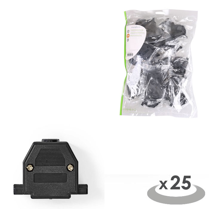 NEDIS CCVC52895ME D-Sub Connector Housing 25 pieces Metal (Καπάκια πλαστικά με βίδες, σε συσκευασία...) NEDIS CCVC52895ME D-Sub Connector Housing 25 pieces Metal (Καπάκια πλαστικά με βίδες, σε συσκευασία...)