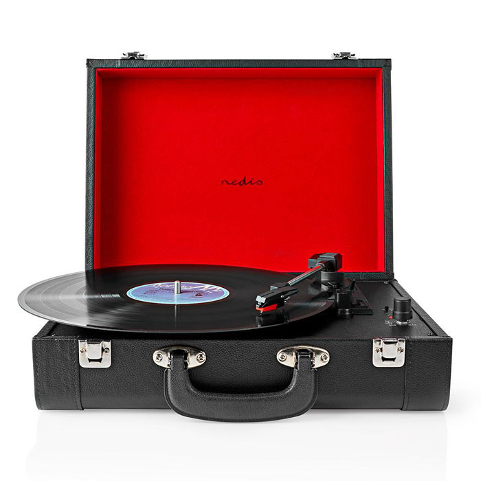 NEDIS TURN210BK Turntable 18 W Bluetooth Suitcase Black (Πικάπ με Bluetooth και βαλίτσα μεταφοράς...) NEDIS TURN210BK Turntable 18 W Bluetooth Suitcase Black (Πικάπ με Bluetooth και βαλίτσα μεταφοράς...)