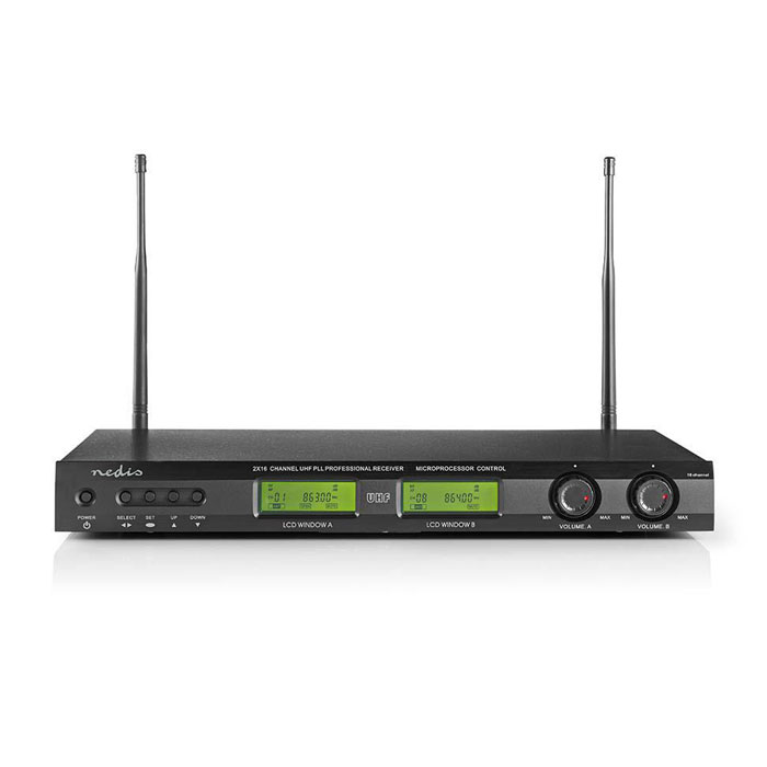 NEDIS MPWL621BK Wireless Microphone Set 16-Channel 2 Microphones Included Up To (Επαγγελματικό σύστημα ασύρματων μικρόφων...) NEDIS MPWL621BK Wireless Microphone Set 16-Channel 2 Microphones Included Up To (Επαγγελματικό σύστημα ασύρματων μικρόφων...)