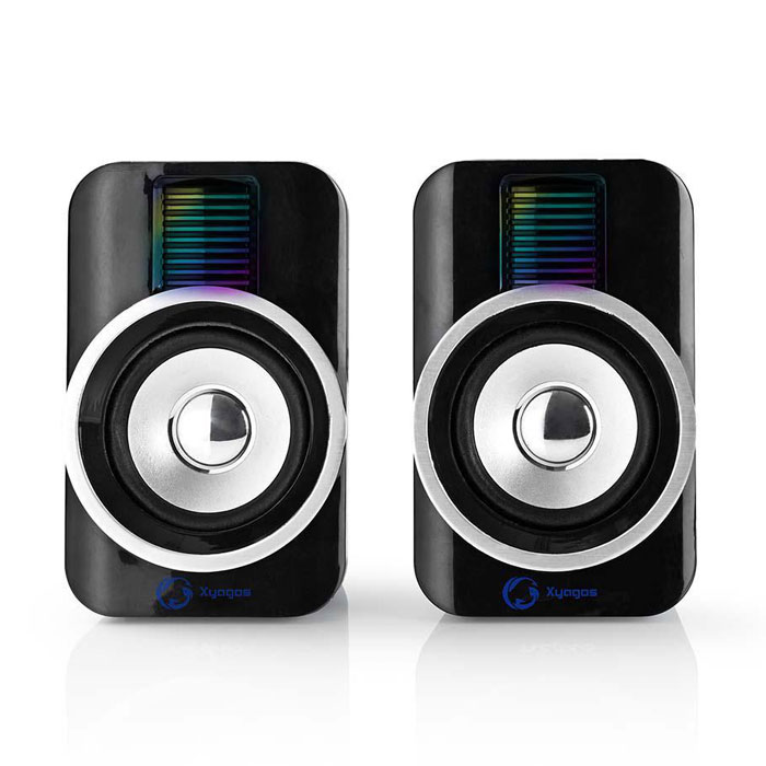 NEDIS GSPR20020BK Gaming Speakers 2.0 RGB USB powered 3.5mm jack 30 W (RGB στερεοφωνικά ηχεία gaming 20, 10W) NEDIS GSPR20020BK Gaming Speakers 2.0 RGB USB powered 3.5mm jack 30 W (RGB στερεοφωνικά ηχεία gaming 20, 10W)