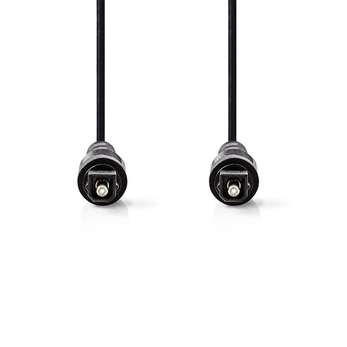 NEDIS CAGT25000BK10 Optical Audio Cable TosLink Male TosLink Male 1.0 m Black (Καλώδιο οπτικής ίνας, TosLink αρσ) NEDIS CAGT25000BK10 Optical Audio Cable TosLink Male TosLink Male 1.0 m Black (Καλώδιο οπτικής ίνας, TosLink αρσ)