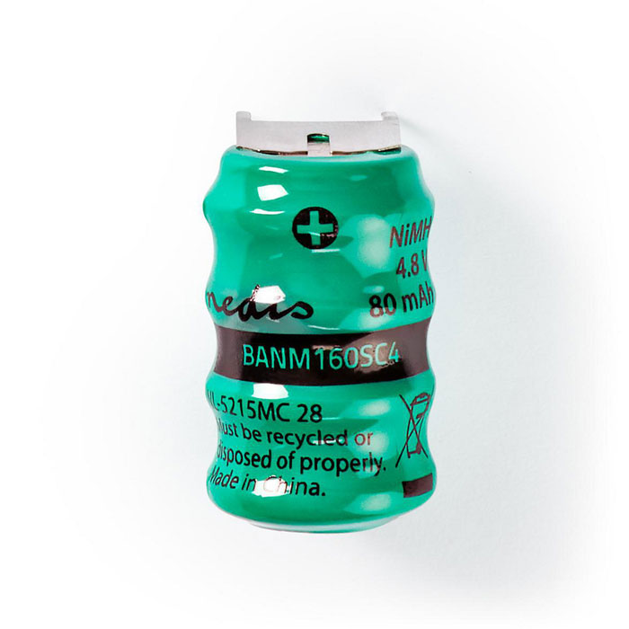 NEDIS BANM160SC4 Nickel-Metal Hydride Battery 4.8 V 80 mAh Solder Connector (4,8V 80mAh Ni-MH Mονό/Διπλό PIN) NEDIS BANM160SC4 Nickel-Metal Hydride Battery 4.8 V 80 mAh Solder Connector (4,8V 80mAh Ni-MH Mονό/Διπλό PIN)