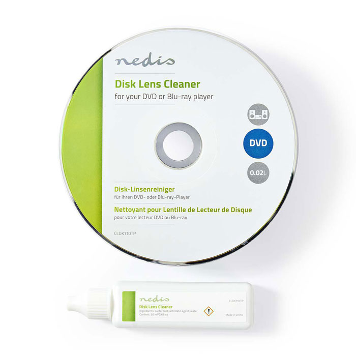NEDIS CLDK110TP Disc Lens Cleaner Blu-ray DVD 20 ml (Κιτ καθαριστικό κεφαλής DVD/Blu-ray και ...) NEDIS CLDK110TP Disc Lens Cleaner Blu-ray DVD 20 ml (Κιτ καθαριστικό κεφαλής DVD/Blu-ray και ...)
