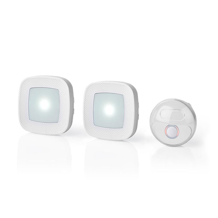 NEDIS DOORB220CWT2 Wireless Doorbell Set | Mains Powered 36 Melodies Bright flas (Ασύρματο σετ κουδουνιού με 2 δέκτες και ...) NEDIS DOORB220CWT2 Wireless Doorbell Set | Mains Powered 36 Melodies Bright flas (Ασύρματο σετ κουδουνιού με 2 δέκτες και ...)