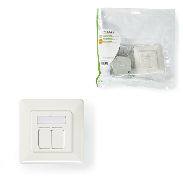 NEDIS CCGP89250IV Network Wall Box Cat 6a 2x RJ45 Female - Flat Face Mounting Iv (Πρίζα τοίχου χωνευτή CAT6a, 2xRJ45, σε λ...) NEDIS CCGP89250IV Network Wall Box Cat 6a 2x RJ45 Female - Flat Face Mounting Iv (Πρίζα τοίχου χωνευτή CAT6a, 2xRJ45, σε λ...)