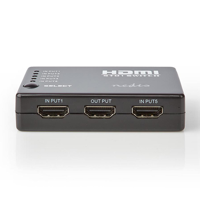 NEDIS VSWI3455BK HDMI Switch 5 Ports 5x HDMI Input 1x HDMI Output 1080p ABS Anth (HDMI Switch 5 θυρών) NEDIS VSWI3455BK HDMI Switch 5 Ports 5x HDMI Input 1x HDMI Output 1080p ABS Anth (HDMI Switch 5 θυρών)