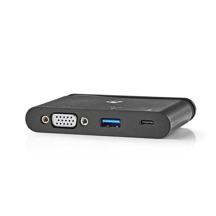 NEDIS TCARF220BK Computer Hub USB Type-C USB-C / USB 3.0 / VGA Power Delivery 10 (Σταθμός σύνδεσης από USB 30 Type-C αρσ) NEDIS TCARF220BK Computer Hub USB Type-C USB-C / USB 3.0 / VGA Power Delivery 10 (Σταθμός σύνδεσης από USB 30 Type-C αρσ)