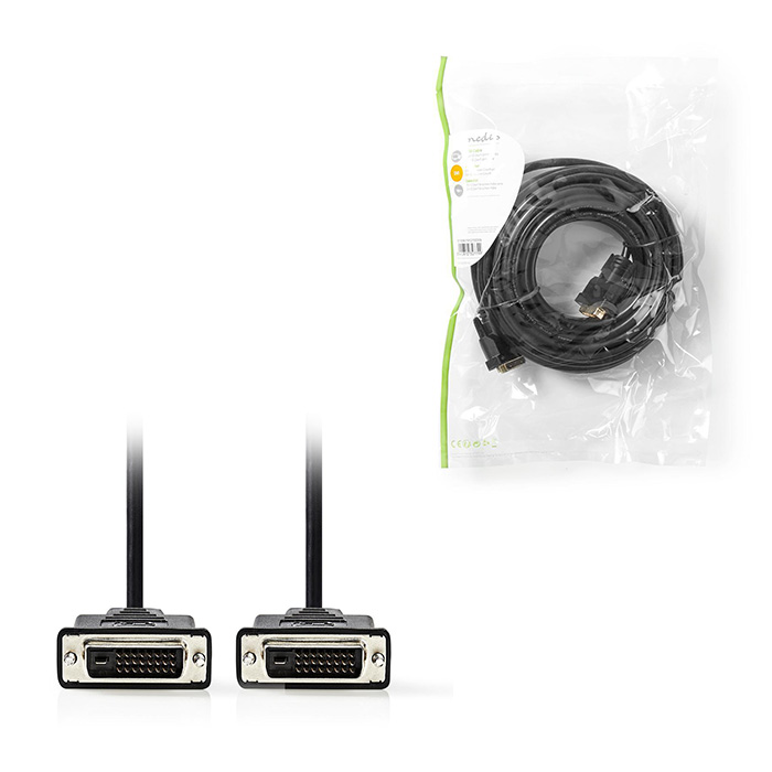 NEDIS CCGP32001BK100 DVI Cable DVI-D 24+1-Pin Male DVI-D 24+1-Pin Male 2560x1600 (Καλώδιο DVI-D Dual αρσ) NEDIS CCGP32001BK100 DVI Cable DVI-D 24+1-Pin Male DVI-D 24+1-Pin Male 2560x1600 (Καλώδιο DVI-D Dual αρσ)