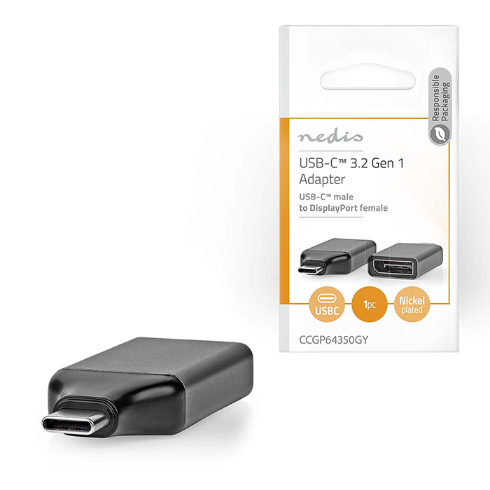 NEDIS CCGP64350GY  USB 3.2 Gen 1x1 Type-C . - DisplayPort . ( USB 32 Gen 1x1 Type-C )