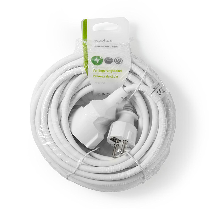NEDIS PEXC110FWT EXTENSION CABLE M- F PLUG WITH EARTH CONTACT 10.0m 3680W WHITE (Προέκταση καλωδίου (3 x 15 mm²) 10m, σε ...) NEDIS PEXC110FWT EXTENSION CABLE M- F PLUG WITH EARTH CONTACT 10.0m 3680W WHITE (Προέκταση καλωδίου (3 x 15 mm²) 10m, σε ...)