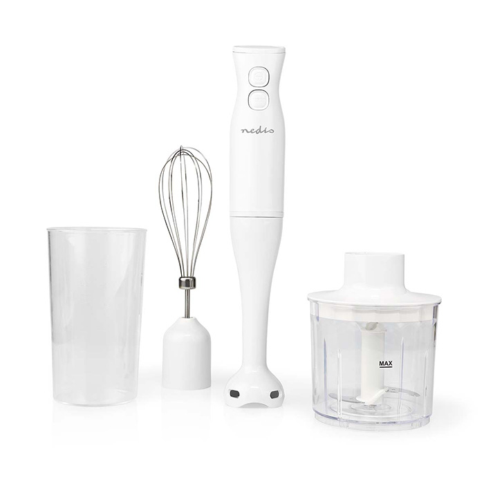 NEDIS KAHB120CWT HAND BLENDER 400W CHOPPER WHITE (Ραβδομπλέντερ 3 σε 1, 400W) NEDIS KAHB120CWT HAND BLENDER 400W CHOPPER WHITE (Ραβδομπλέντερ 3 σε 1, 400W)