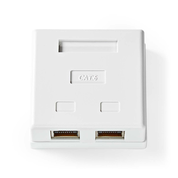 NEDIS CCGP89130WT NETWORK WALL BOX 2 PORTS STP CAT6 WHITE (Πρίζα τοίχου εξωτερική S/FTP CAT6 με 2x ...) NEDIS CCGP89130WT NETWORK WALL BOX 2 PORTS STP CAT6 WHITE (Πρίζα τοίχου εξωτερική S/FTP CAT6 με 2x ...)
